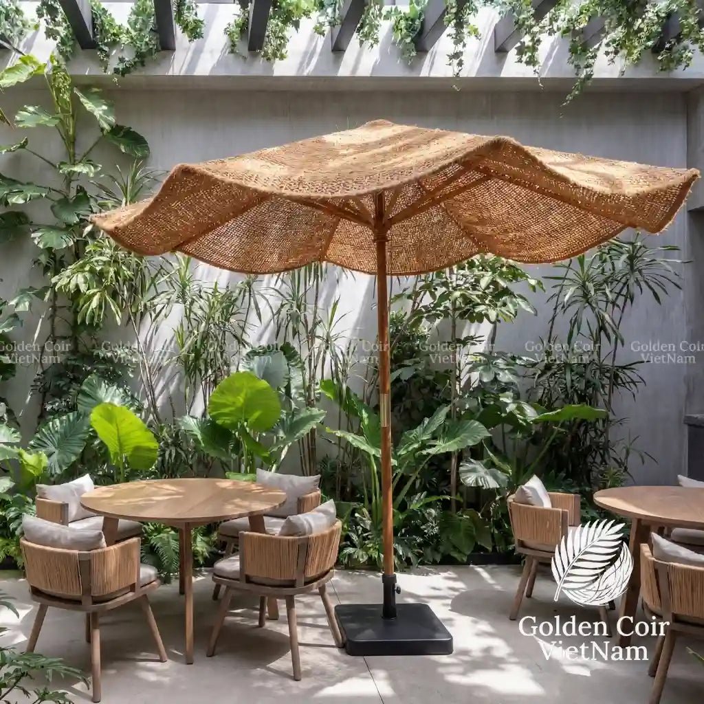 Patio umbrella Base - A part of Coir Parasol - Golden Coir VietNam
