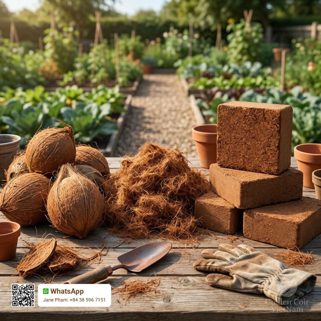 10 Steps To Make Coconut Coir Bricks From Husks - Golden Coir VietNam