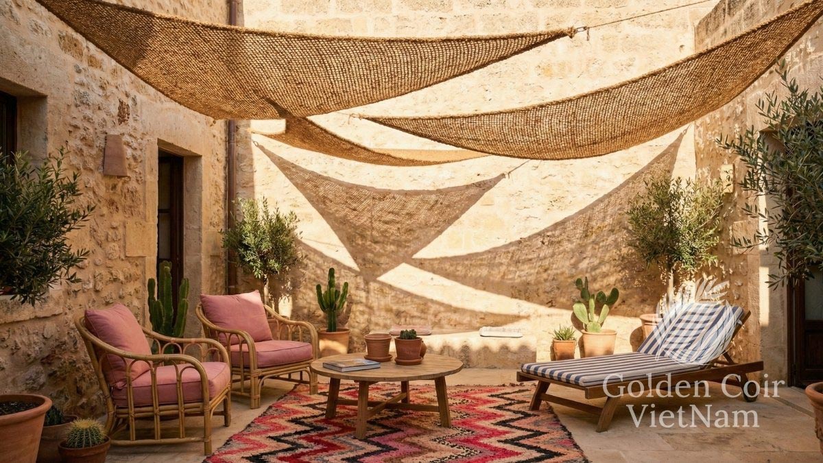 15 Step Coir Shade Sail Installation Guide - Golden Coir VietNam