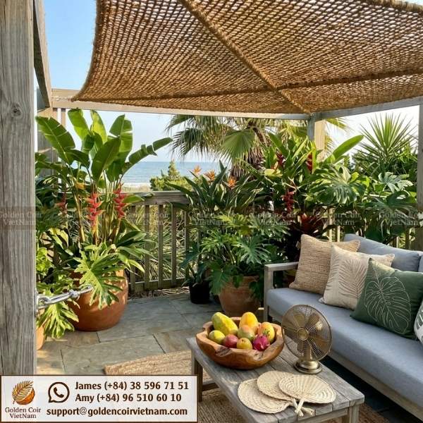 5 Idées de Voile Ombrage Coco Pour un Jardin Naturel Chic - Golden Coir VietNam