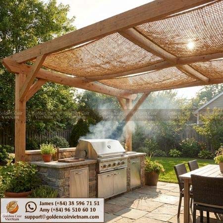 7 Best Grill Pergola Ideas to Elevate Your Outdoor Kitchen - Golden Coir VietNam