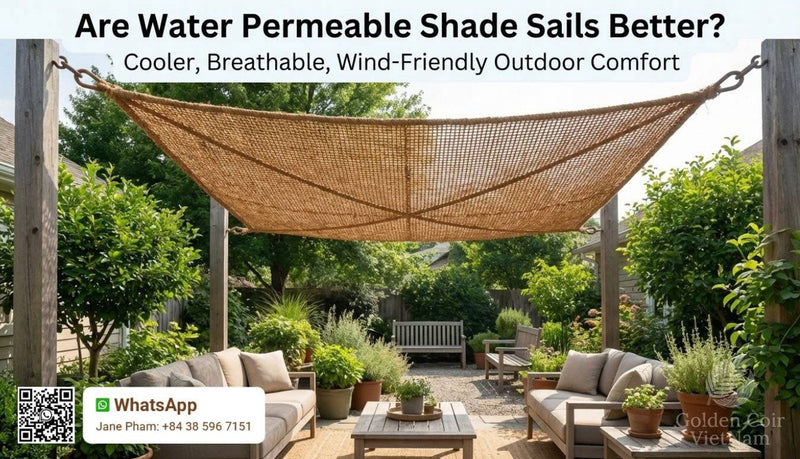 7 Reasons Water Permeable Shade Sails Beat Waterproof Options - Golden Coir VietNam