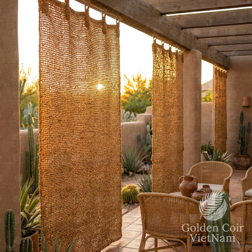 How to Hang Outdoor Coir Curtains on Patios and Pergolas