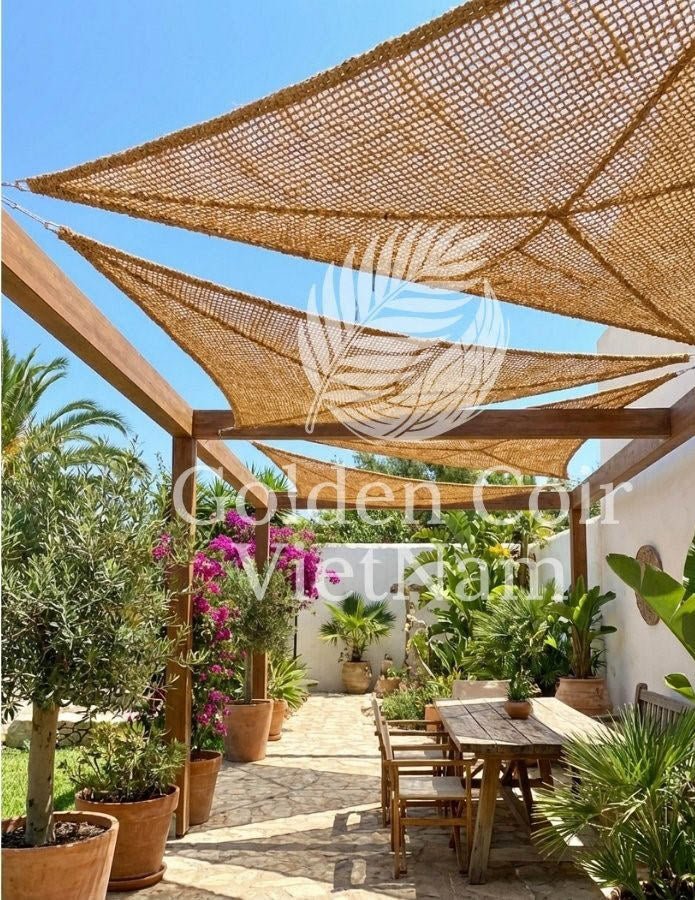 Breathable Coco Shade Sails for Cooler Patios and Sustainable Outdoor Living - Golden Coir VietNam