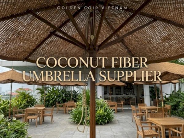 Coconut Fiber Patio Umbrella Supplier for Sustainable Commercial Projects - Golden Coir VietNam