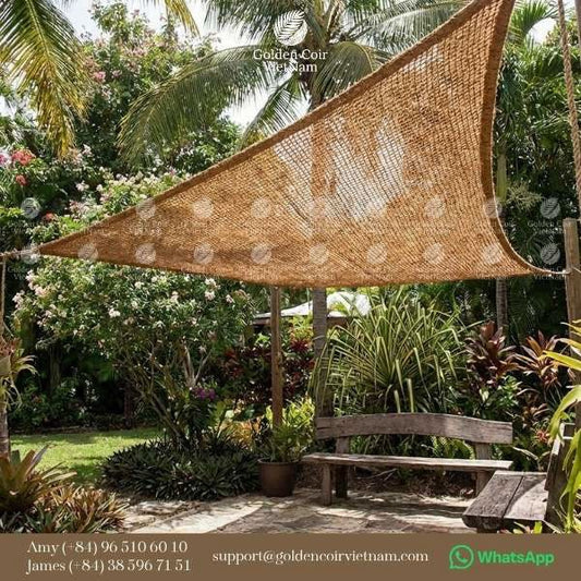 How To Hang A Triangle Shade Sail Without Sagging? Ready For 5 Steps - Golden Coir VietNam