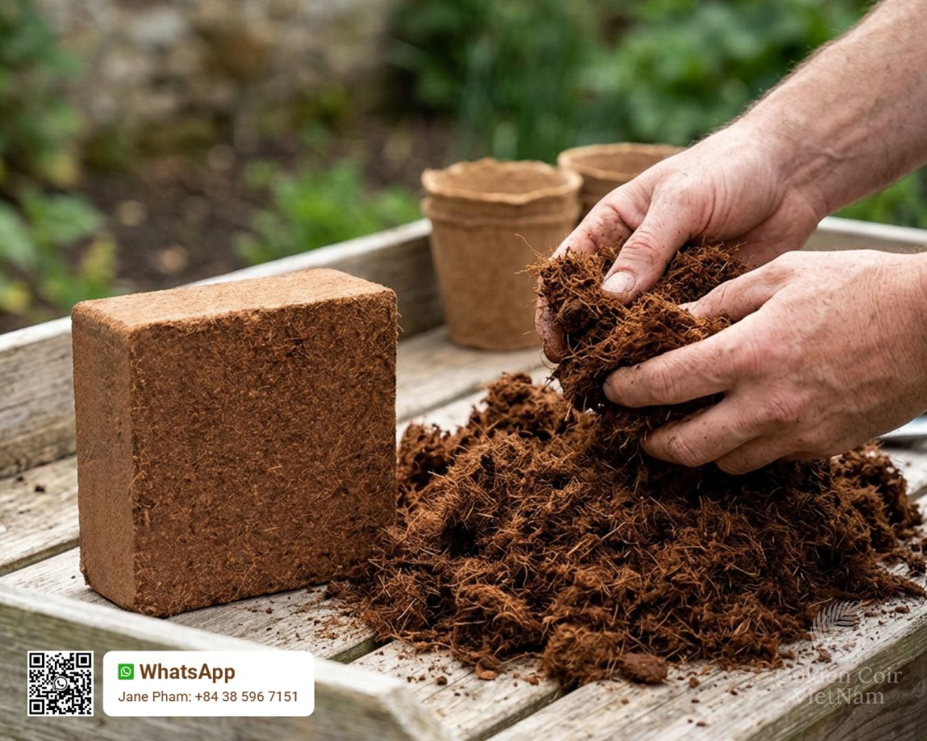 How to Prepare and Use Coconut Coir Bricks in 4 Steps - Golden Coir VietNam