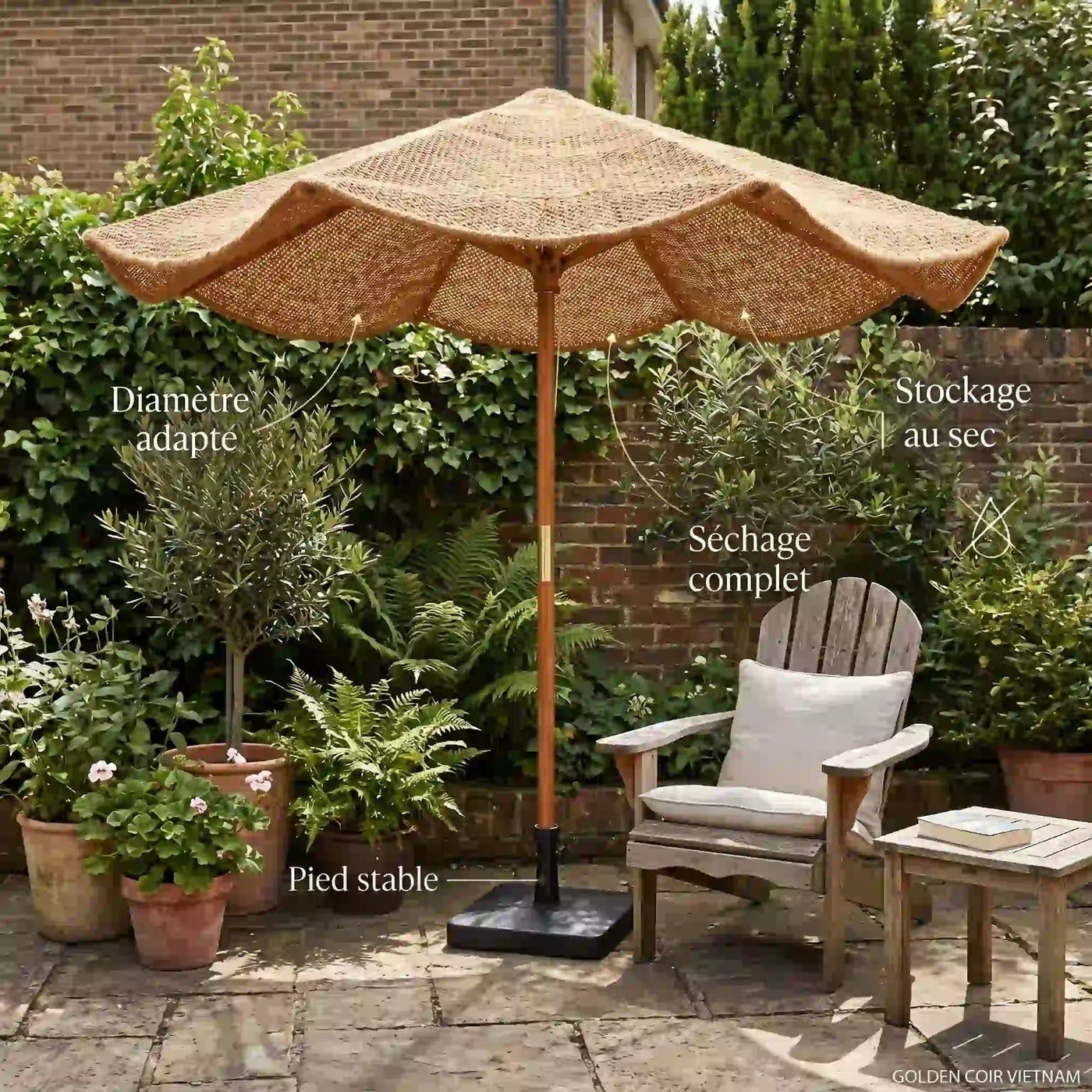 Parasol en Fibre de Coco - Golden Coir VietNam