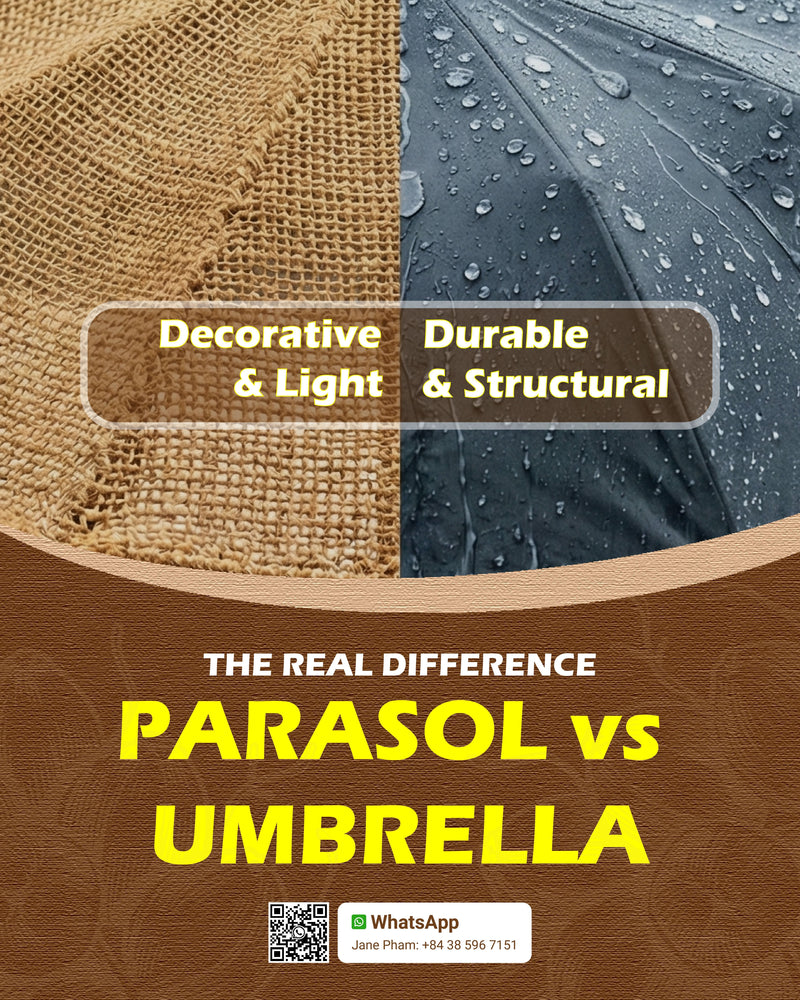Parasol vs Umbrella and the Ultimate Shade Umbrella Guide for Patios - Golden Coir VietNam