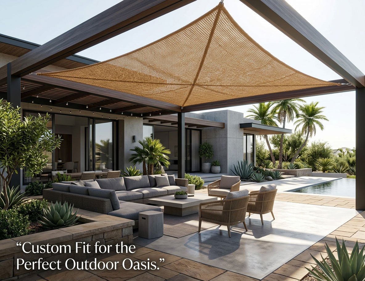 Sun Heat Ruins the Patio? Steps to Design Coir Shade Sails - Golden Coir VietNam