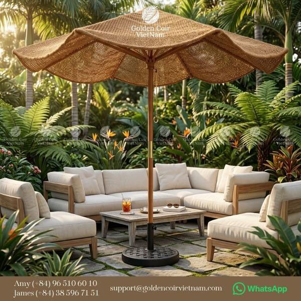 What Is A Parasol Umbrella For Elegant Outdoors? - Golden Coir VietNam