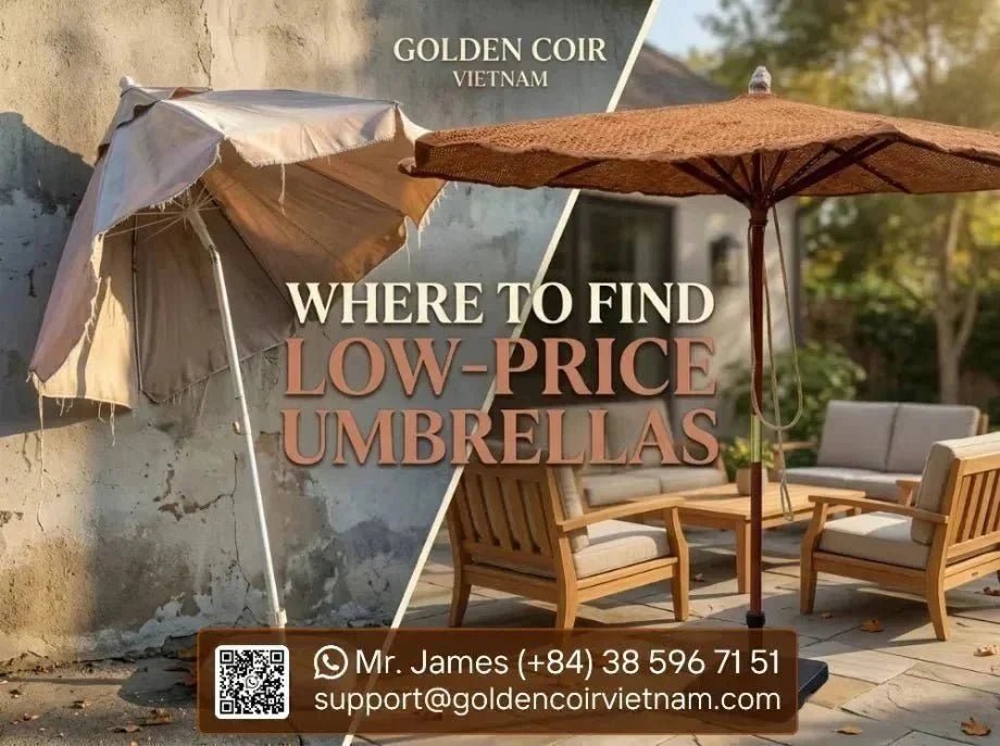 Where can I find umbrellas at a low price? - Golden Coir VietNam
