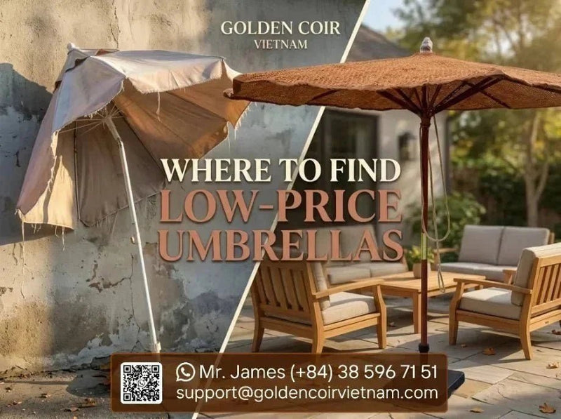 Where can I find umbrellas at a low price? - Golden Coir VietNam