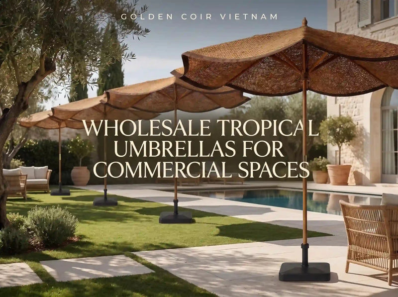 Wholesale Tropical Outdoor Umbrellas - Golden Coir VietNam