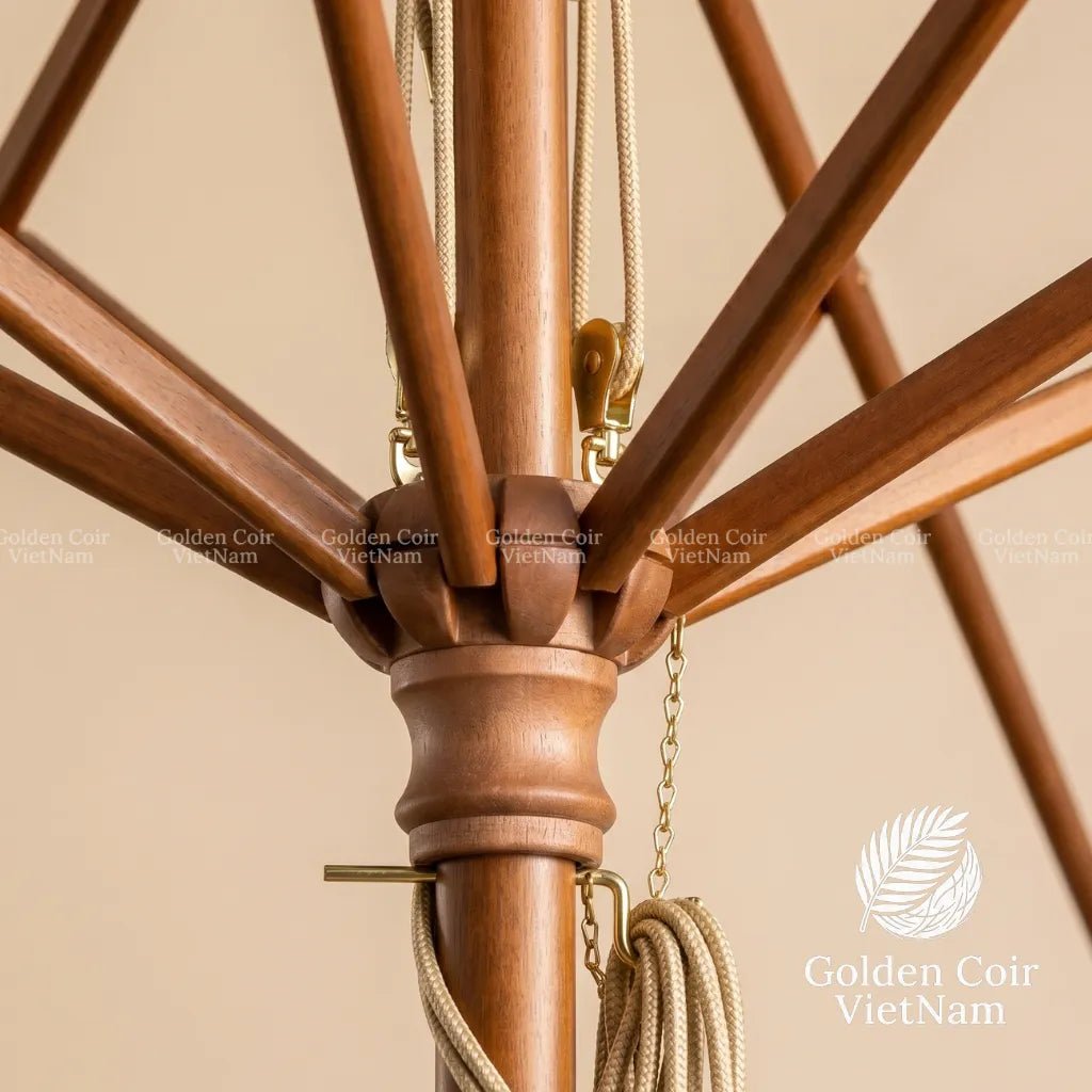 9′ Wooden Replacement Frames - A Part of Coir Parasol - Golden Coir VietNam
