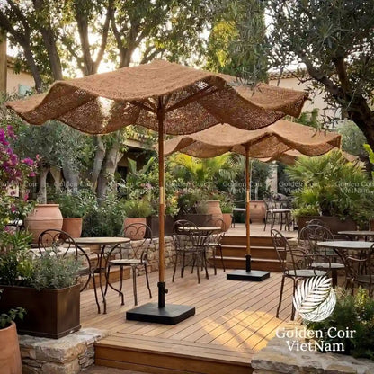 9′ Wooden Replacement Frames - A Part of Coir Parasol - Golden Coir VietNam