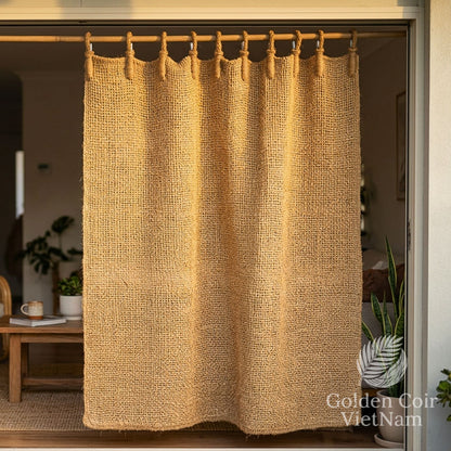 Coconut Curtains with Loop, Outdoor Curtains 6.5ft x 8.2ft for Mediterranean Style