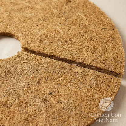 Coco Fiber Tree Ring, Natural Coir Mulch Mat for Pots, Trees, and Garden Beds - Golden Coir VietNam