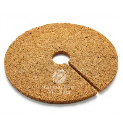 Coco Fiber Tree Ring, Natural Coir Mulch Mat for Pots, Trees, and Garden Beds - Golden Coir VietNam