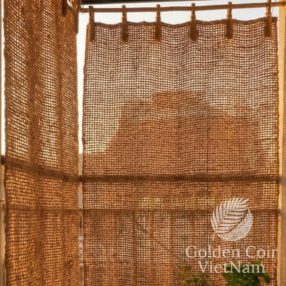 Coconut Curtains with Loop, Outdoor Curtains 6.5ft x 8.2ft for Mediterranean Style