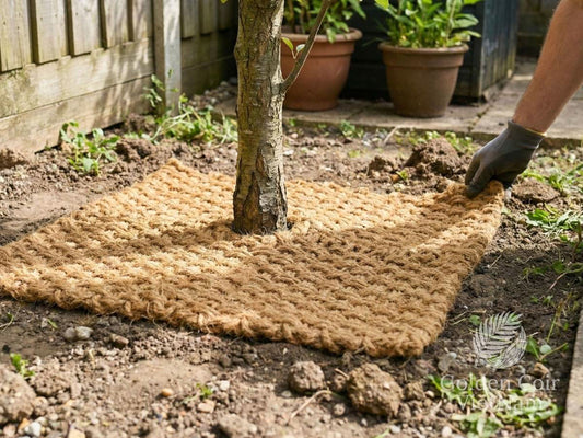 Coir Mulch Mat, Natural Weed Suppression, Moisture Retention