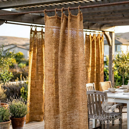 Premium Sliding Coir Curtain, 100% Natural & Eco-Friendly  | Tropical resort design