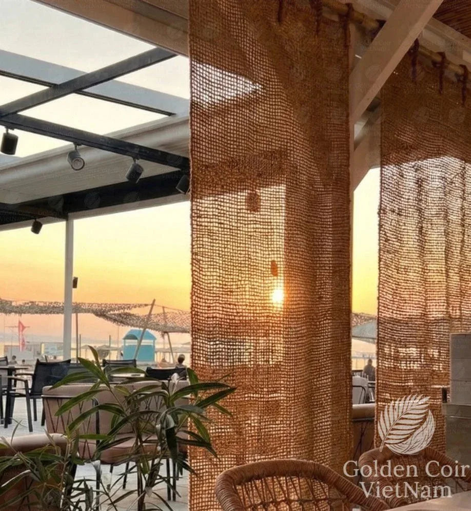 Premium Sliding Coir Curtain, 100% Natural & Eco - Friendly | Tropical resort design - Golden Coir VietNam