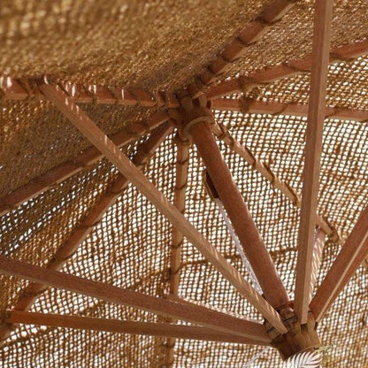 Round Coir Parasol | Coco Umbrella, 100% Natural - Golden Coir VietNam